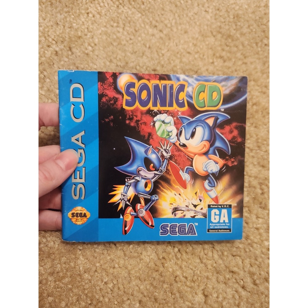 Sonic Cd Sega Cd MANUAL ONLY